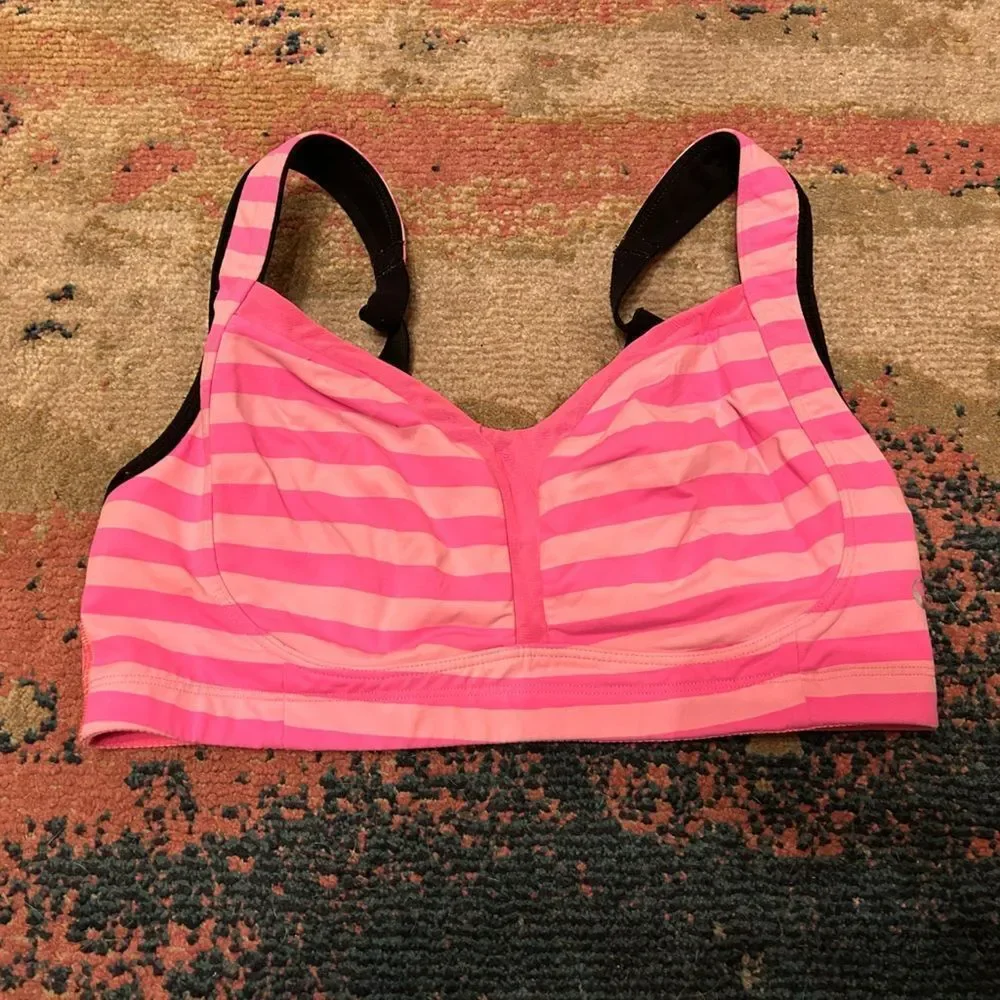 Lululemon Athletica Pink and Black Sports Bra